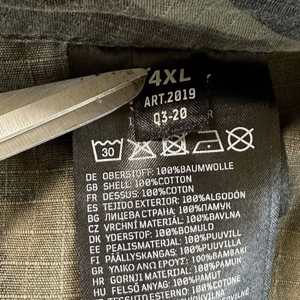Brandit Shorts Men 4XL Woodland Camo Rip Stop Cargo Adjustable Waist Military
